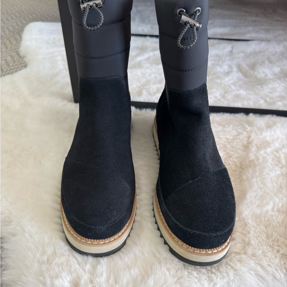 Toms Black Suede Boots - Picture 2 of 5